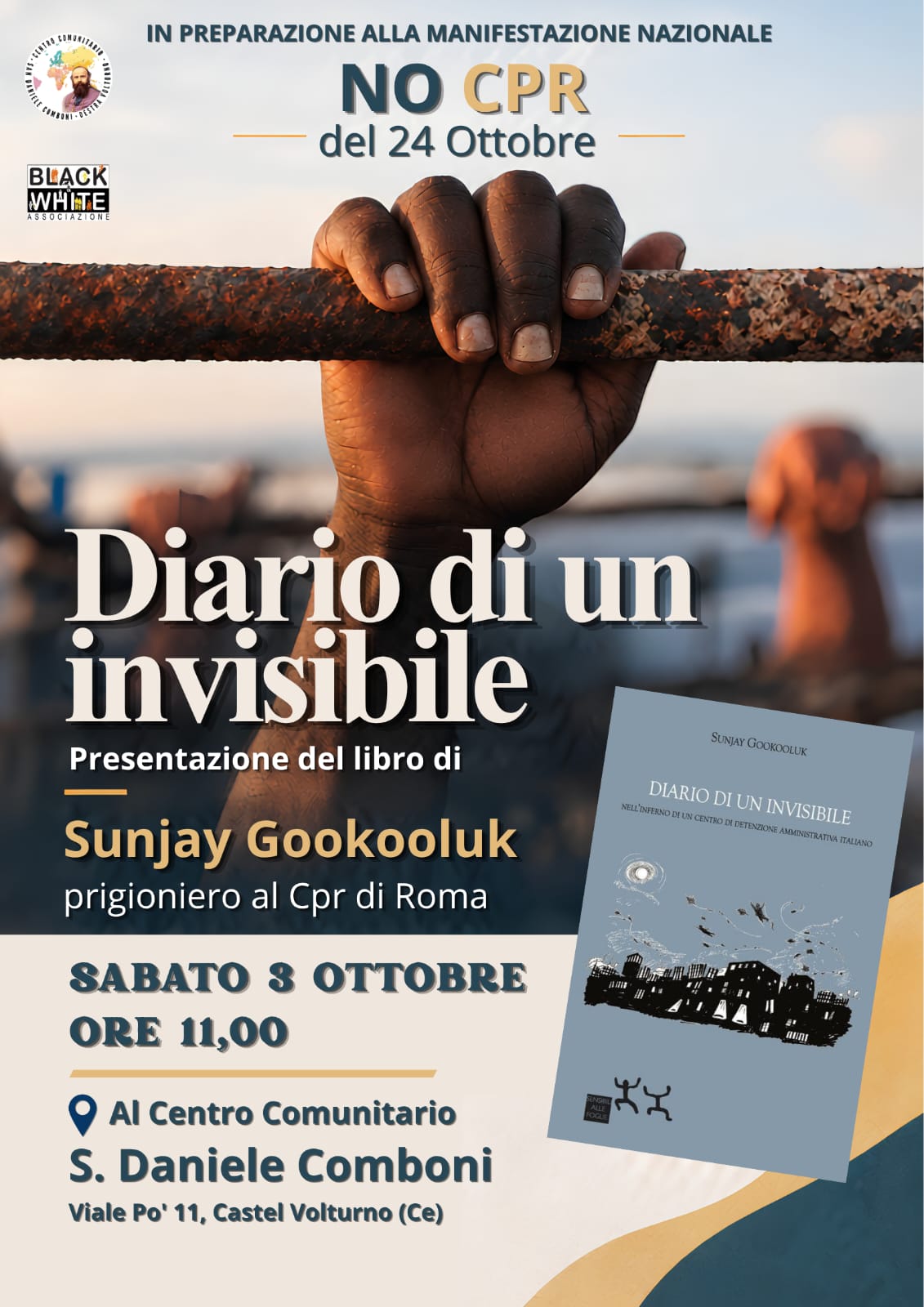 Castel Volturno: presentazione di “Diario di un invisibile” di Sunjay Gookooluk